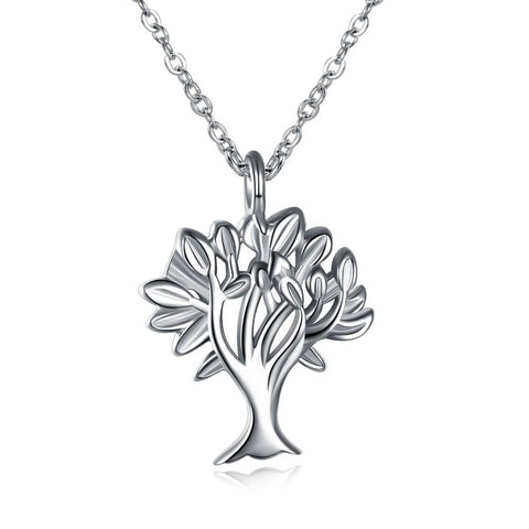 S925 Sterling Silver Necklace Women Fashion New Necklace Tree of Life Pendant Necklace